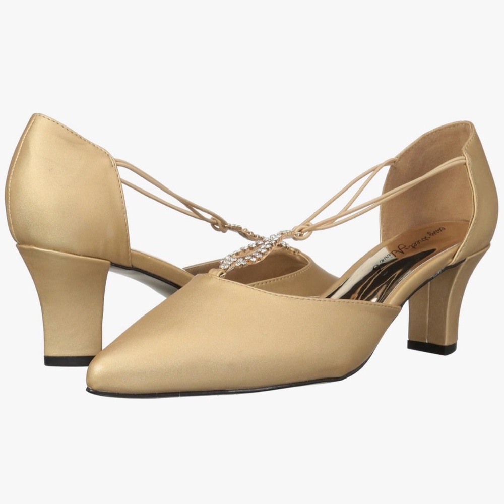 NEW Gold Easy Street Moonlight Dress Pump 7.5